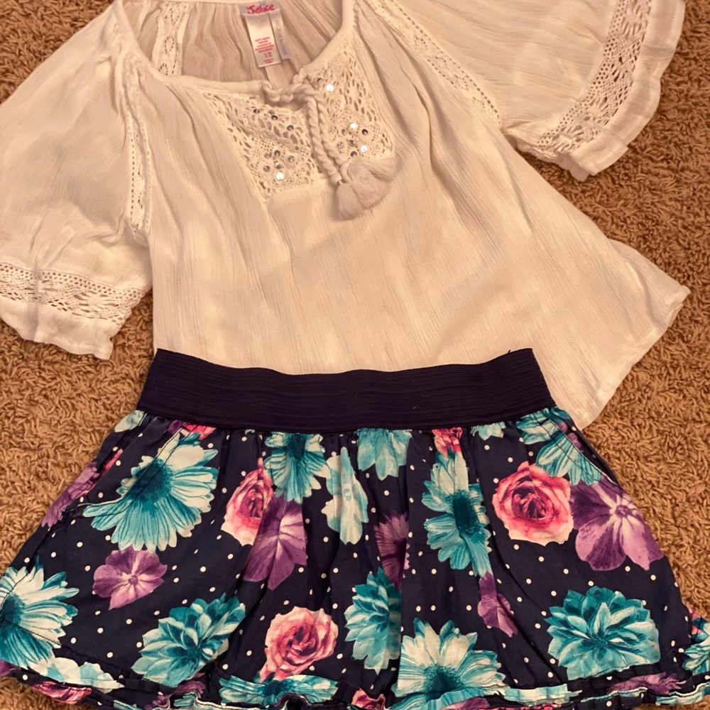 Girls Size 12 Justice Summer Outfit